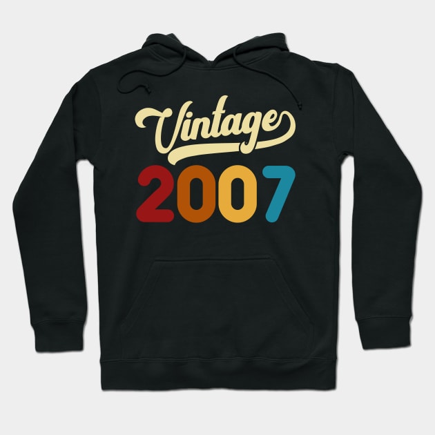 2007 Vintage Gift 13th Birthday Retro Style Hoodie by Kimko